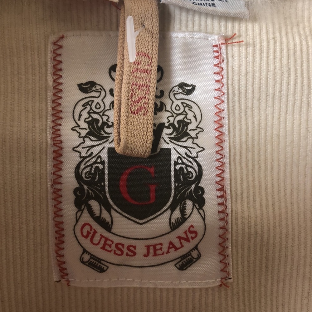 GUESS Rabbit Fur Corduroy Coat - Picture 3 of 5